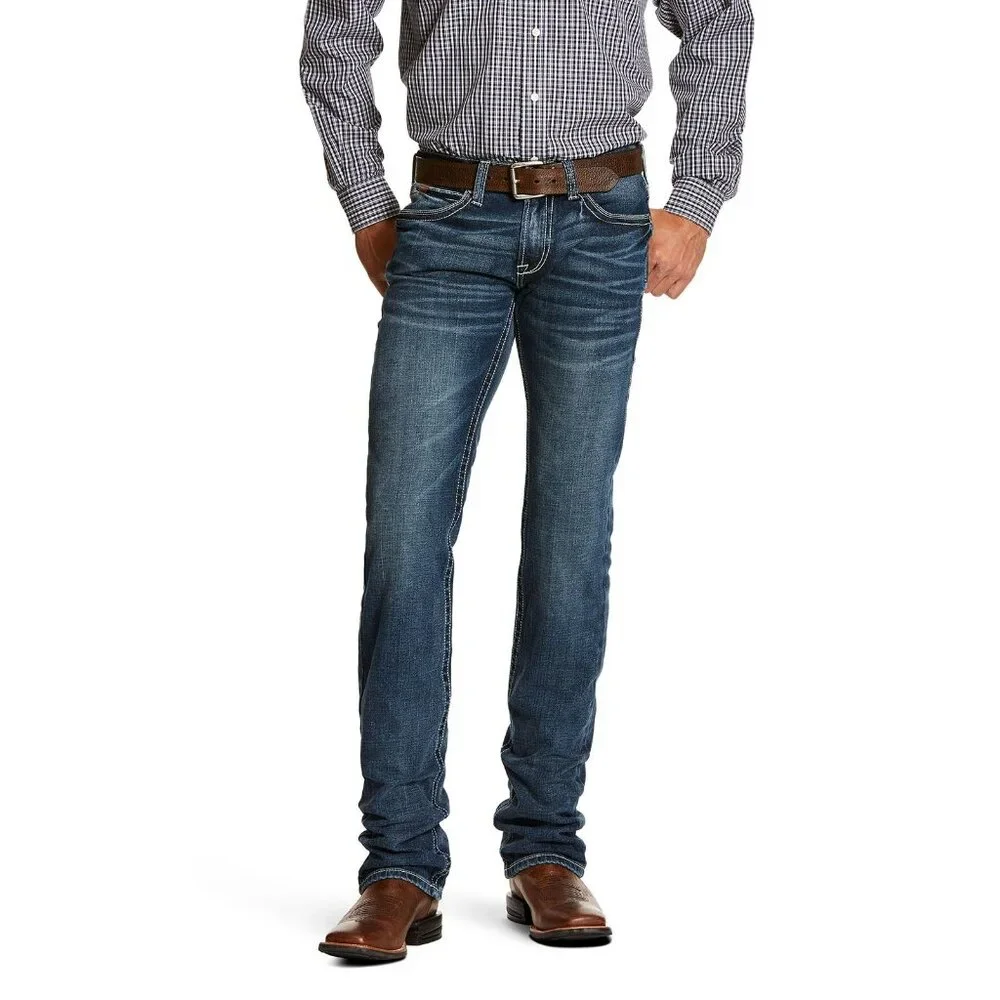 Ariat M7 Rocker Straight Mens Western Cowboy Denium Jeans Size 31/38 Workwear